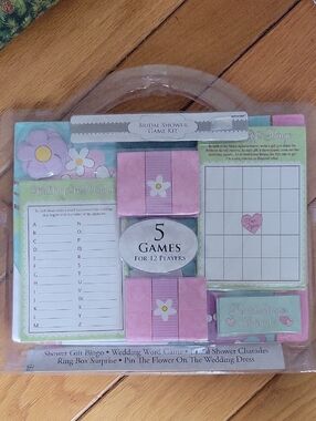 Bridal Shower Game Kit - 5 Games For 12 Players. NIP